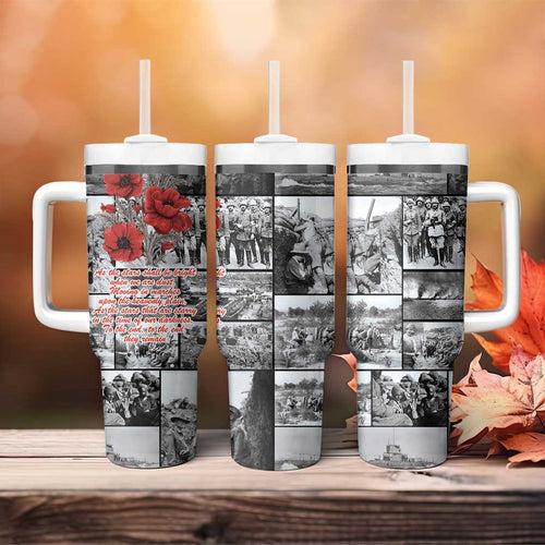 ANZAC Day Gallipoli Campaign Tumbler With Handle To The End They Remain