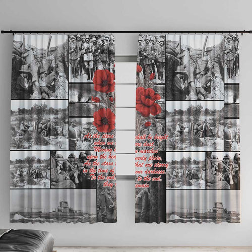ANZAC Day Gallipoli Campaign Window Curtain To The End They Remain