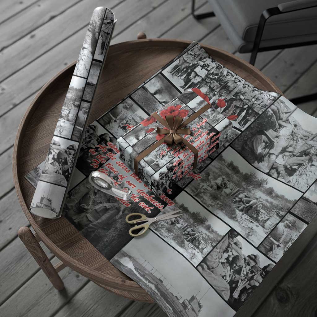 ANZAC Day Gallipoli Campaign Wrapping Paper To The End They Remain - Aussie Hoodie