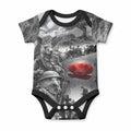 Black ANZAC Personalised The Battle of Lone Pine Baby Onesie Kiwi-Kangaroo Soldier Lest We Forget