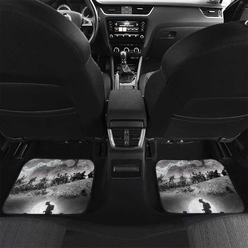 Black ANZAC Day The Battle of Lone Pine Car Mats Kiwi-Kangaroo Soldier Lest We Forget