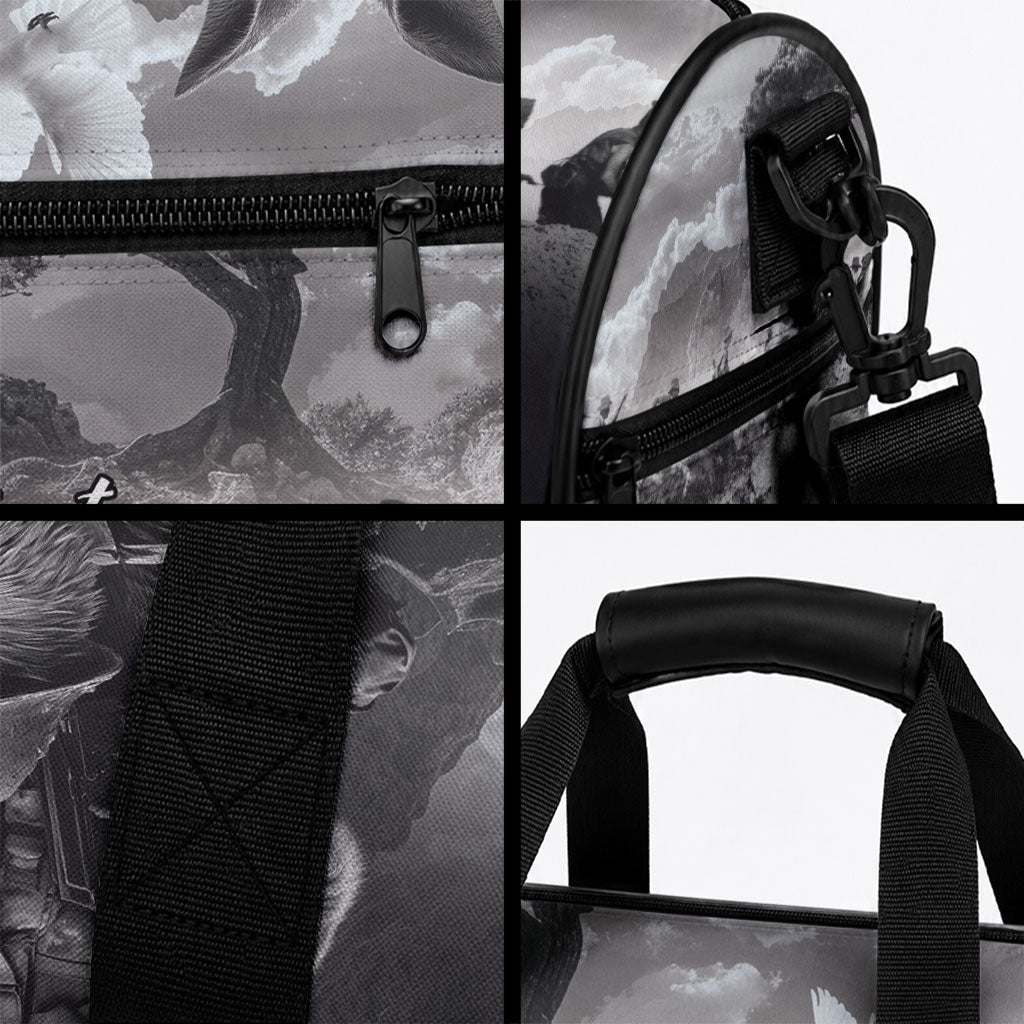 Black ANZAC Personalised The Battle of Lone Pine Duffle Bag Kiwi-Kangaroo Soldier Lest We Forget