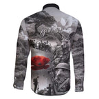 Black ANZAC Day The Battle of Lone Pine Family Matching Off Shoulder Maxi Dress and Hawaiian Shirt Kiwi-Kangaroo Soldier Lest We Forget