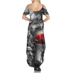 Black ANZAC Day The Battle of Lone Pine Family Matching Summer Maxi Dress and Hawaiian Shirt Kiwi-Kangaroo Soldier Lest We Forget
