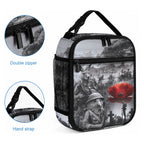 Black ANZAC Personalised The Battle of Lone Pine Lunch Bag Kiwi-Kangaroo Soldier Lest We Forget