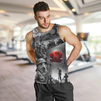 Black ANZAC Day The Battle of Lone Pine Men Tank Top Kiwi-Kangaroo Soldier Lest We Forget