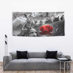 Black ANZAC Day The Battle of Lone Pine Tapestry Kiwi-Kangaroo Soldier Lest We Forget