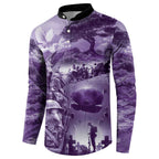 Purple ANZAC Day The Battle of Lone Pine Button Sweatshirt Kiwi-Kangaroo Soldier Lest We Forget