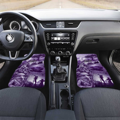 Purple ANZAC Day The Battle of Lone Pine Car Mats Kiwi-Kangaroo Soldier Lest We Forget
