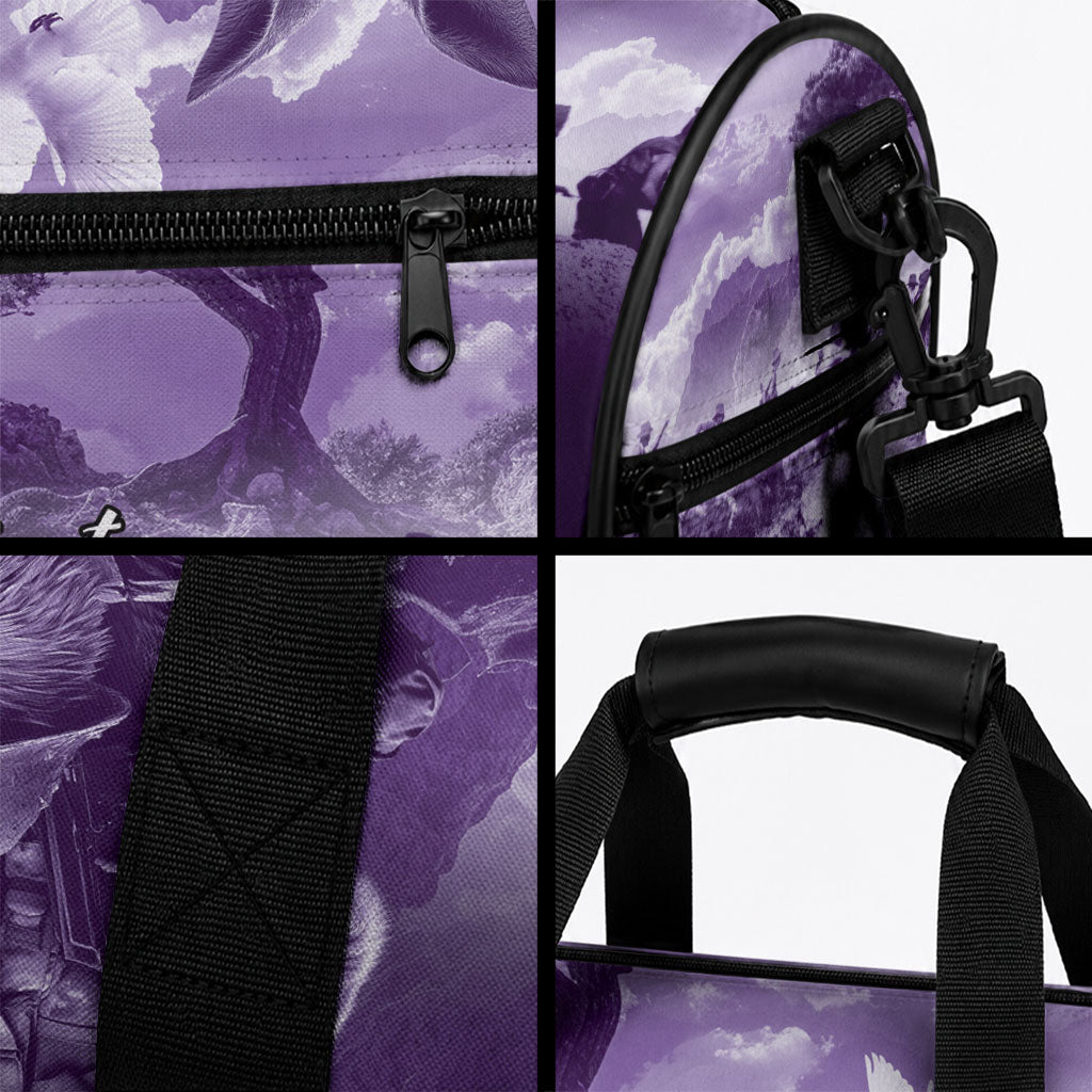 Purple ANZAC Personalised The Battle of Lone Pine Duffle Bag Kiwi-Kangaroo Soldier Lest We Forget