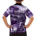 Purple ANZAC Day The Battle of Lone Pine Family Matching Long Sleeve Bodycon Dress and Hawaiian Shirt Kiwi-Kangaroo Soldier Lest We Forget