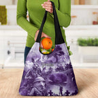 Purple ANZAC Day The Battle of Lone Pine Grocery Bag Kiwi-Kangaroo Soldier Lest We Forget