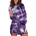 Purple ANZAC Day The Battle of Lone Pine Hoodie Dress Kiwi-Kangaroo Soldier Lest We Forget