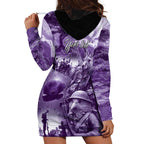 Purple ANZAC Day The Battle of Lone Pine Hoodie Dress Kiwi-Kangaroo Soldier Lest We Forget