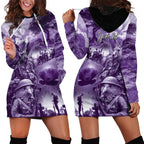 Purple ANZAC Day The Battle of Lone Pine Hoodie Dress Kiwi-Kangaroo Soldier Lest We Forget