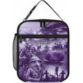 Purple ANZAC Personalised The Battle of Lone Pine Lunch Bag Kiwi-Kangaroo Soldier Lest We Forget