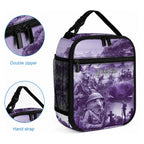 Purple ANZAC Personalised The Battle of Lone Pine Lunch Bag Kiwi-Kangaroo Soldier Lest We Forget