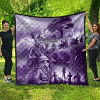 Purple ANZAC Day The Battle of Lone Pine Quilt Kiwi-Kangaroo Soldier Lest We Forget