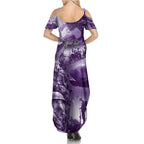 Purple ANZAC Day The Battle of Lone Pine Summer Maxi Dress Kiwi-Kangaroo Soldier Lest We Forget
