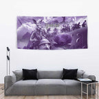 Purple ANZAC Day The Battle of Lone Pine Tapestry Kiwi-Kangaroo Soldier Lest We Forget