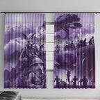 Purple ANZAC Day The Battle of Lone Pine Window Curtain Kiwi-Kangaroo Soldier Lest We Forget