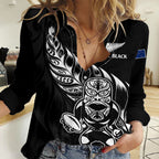 New Zealand All Black Rugby Women Casual Shirt LT9