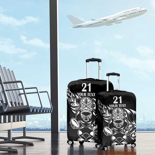 New Zealand Rugby Custom Luggage Cover Opango All Black Fern