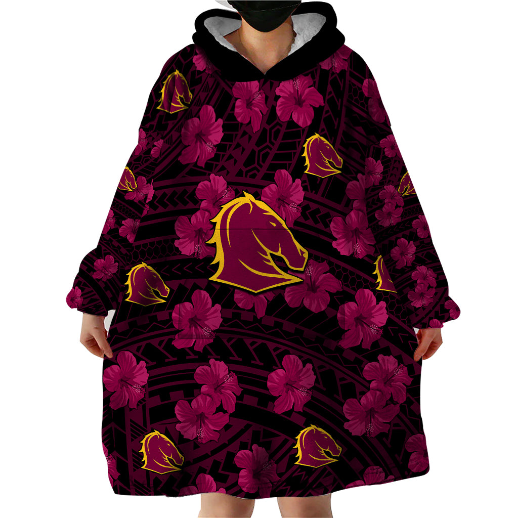 broncos-rugby-wearable-blanket-hoodie-polynesian-style-with-hibiscus