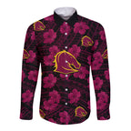 custom-text-and-number-broncos-rugby-long-sleeve-button-shirt-polynesian-style-with-hibiscus