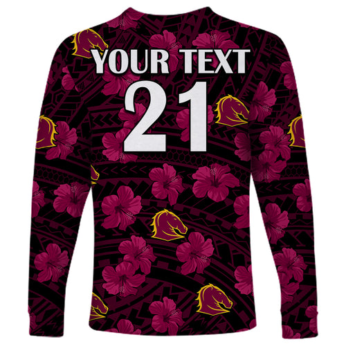 custom-text-and-number-broncos-rugby-long-sleeve-shirt-polynesian-style-with-hibiscus