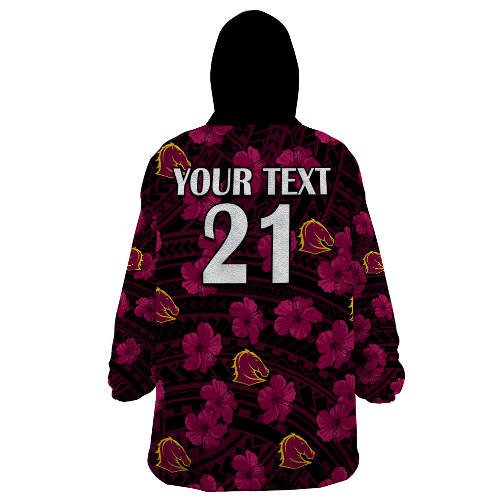 custom-text-and-number-broncos-rugby-wearable-blanket-hoodie-polynesian-style-with-hibiscus