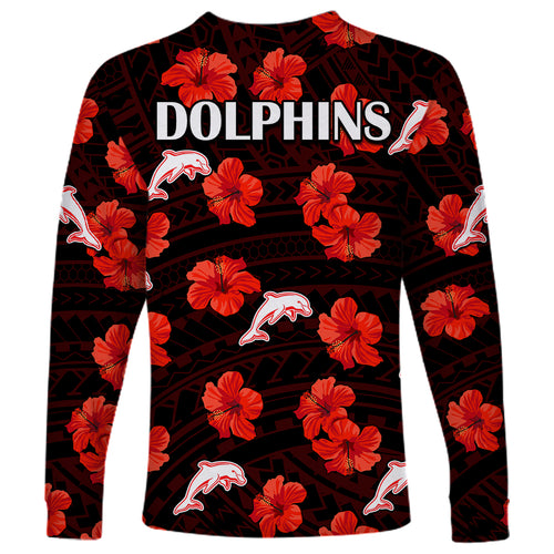 dolphins-rugby-long-sleeve-shirt-polynesian-style-with-hibiscus