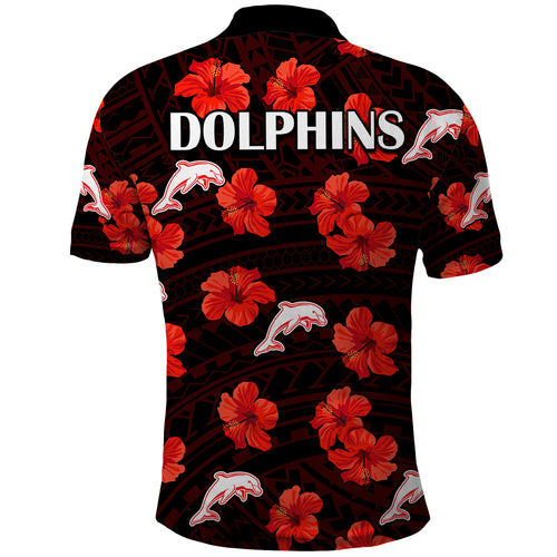 dolphins-rugby-polo-shirt-polynesian-style-with-hibiscus