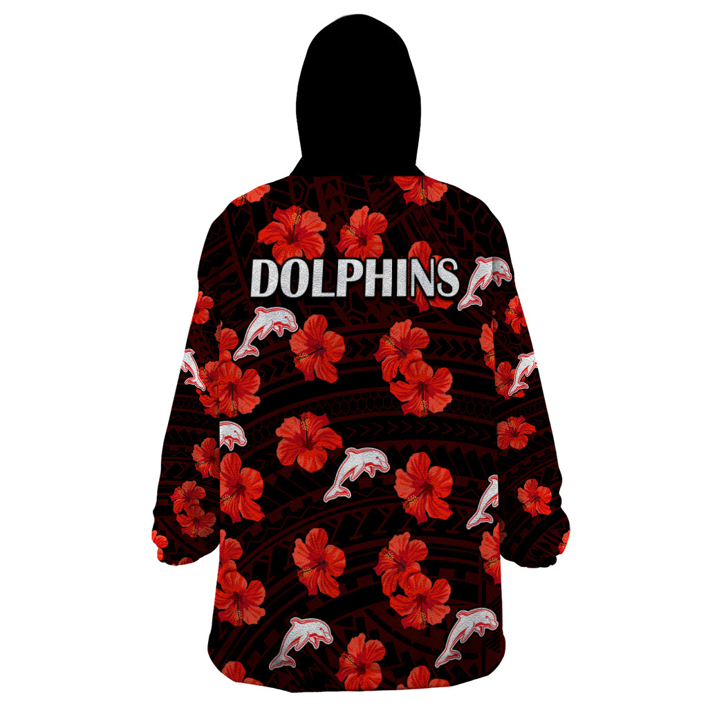 dolphins-rugby-wearable-blanket-hoodie-polynesian-style-with-hibiscus