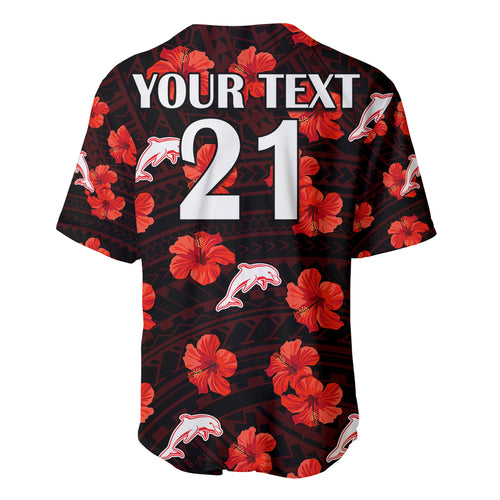 custom-text-and-number-dolphins-rugby-baseball-jersey-polynesian-style-with-hibiscus