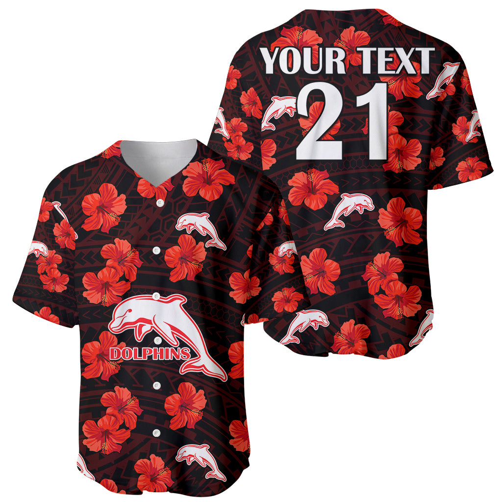 custom-text-and-number-dolphins-rugby-baseball-jersey-polynesian-style-with-hibiscus
