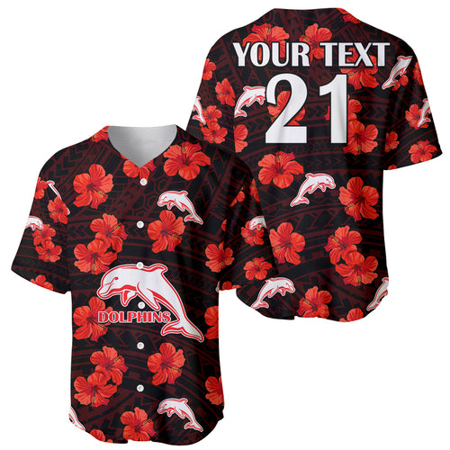 custom-text-and-number-dolphins-rugby-baseball-jersey-polynesian-style-with-hibiscus