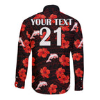 custom-text-and-number-dolphins-rugby-long-sleeve-button-shirt-polynesian-style-with-hibiscus