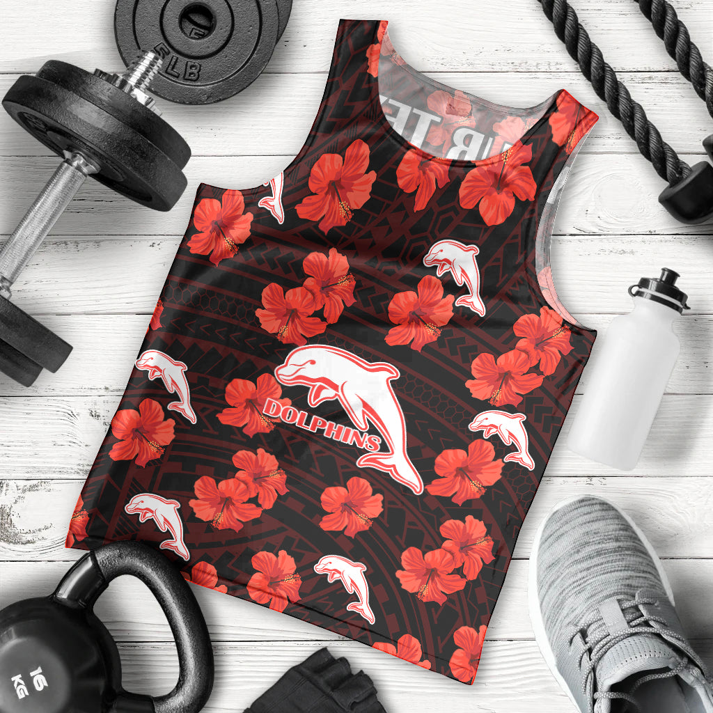 custom-text-and-number-dolphins-rugby-men-tank-top-polynesian-style-with-hibiscus
