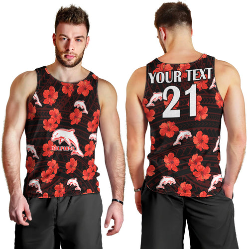 custom-text-and-number-dolphins-rugby-men-tank-top-polynesian-style-with-hibiscus