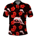 custom-text-and-number-dolphins-rugby-polo-shirt-polynesian-style-with-hibiscus
