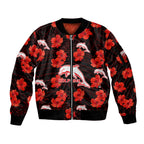 custom-text-and-number-dolphins-rugby-sleeve-zip-bomber-jacket-polynesian-style-with-hibiscus
