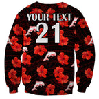 custom-text-and-number-dolphins-rugby-sweatshirt-polynesian-style-with-hibiscus