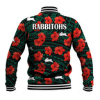 rabbitohs-rugby-baseball-jacket-polynesian-style-with-hibiscus