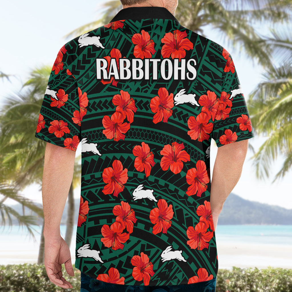 rabbitohs-rugby-hawaiian-shirt-polynesian-style-with-hibiscus
