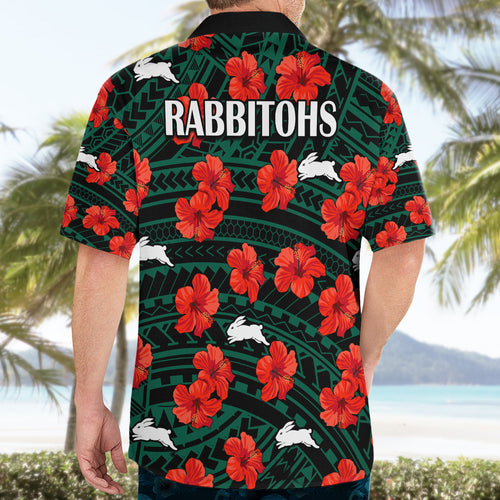 rabbitohs-rugby-hawaiian-shirt-polynesian-style-with-hibiscus