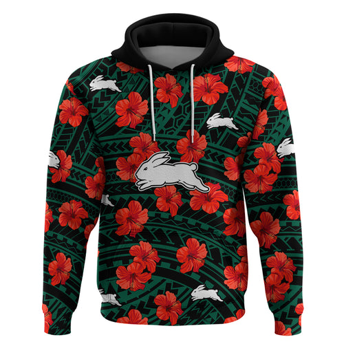 rabbitohs-rugby-hoodie-polynesian-style-with-hibiscus