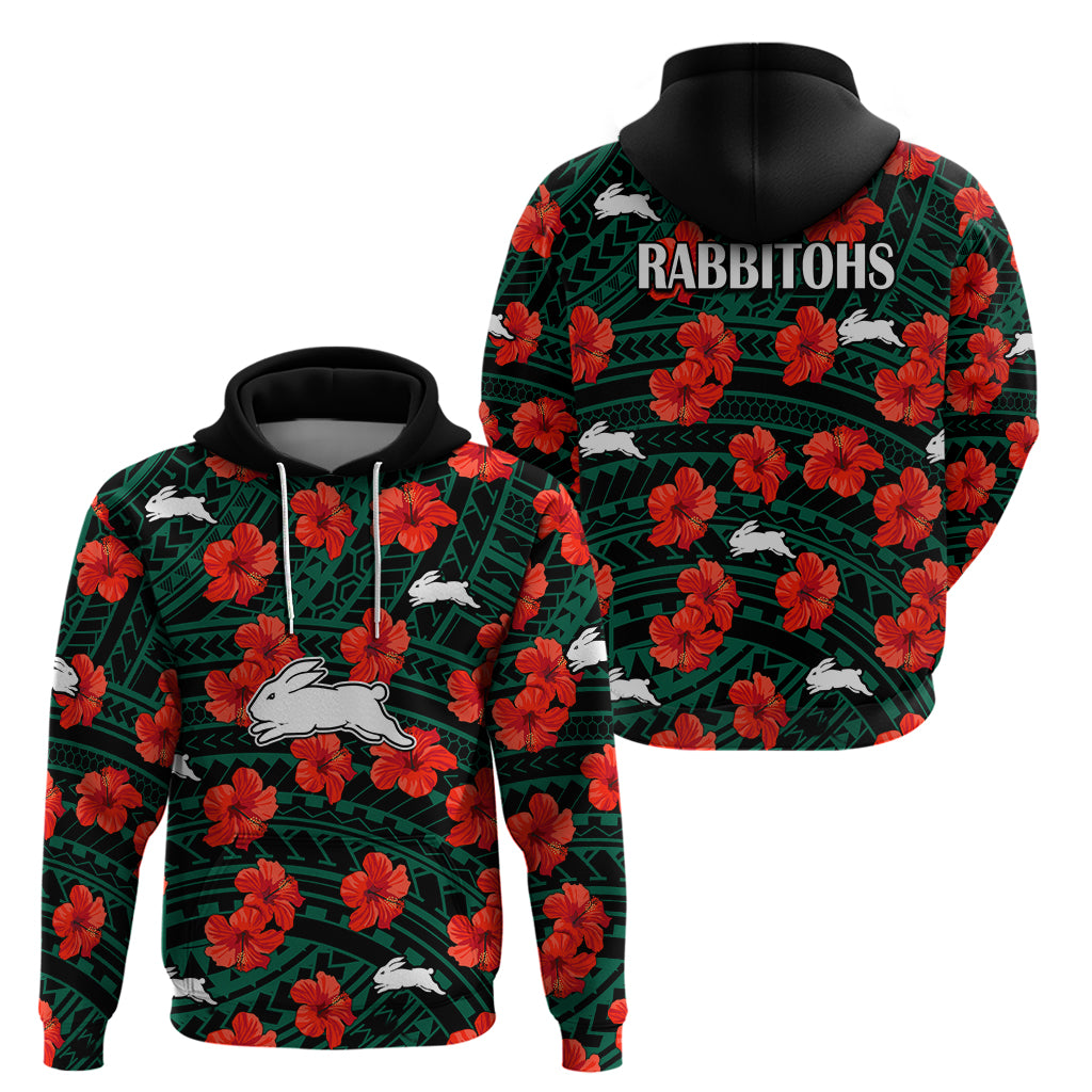 rabbitohs-rugby-hoodie-polynesian-style-with-hibiscus