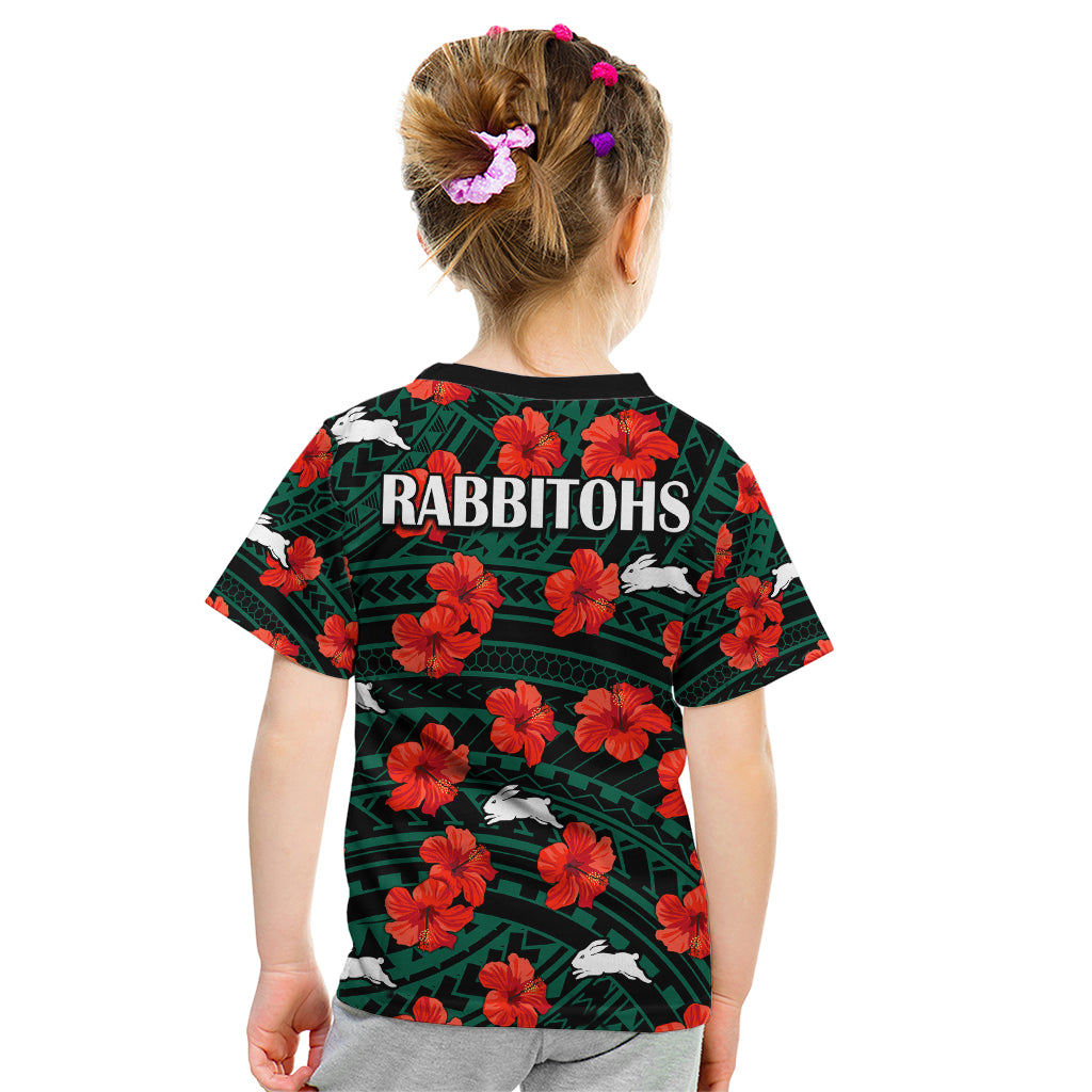 rabbitohs-rugby-kid-t-shirt-polynesian-style-with-hibiscus