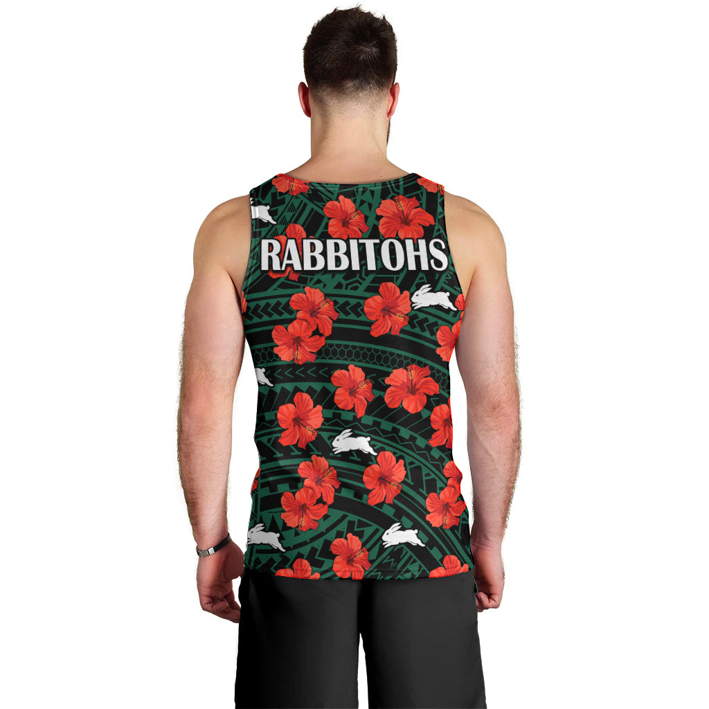 rabbitohs-rugby-men-tank-top-polynesian-style-with-hibiscus